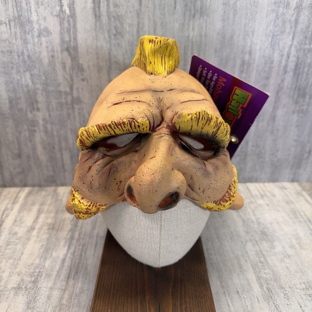 Paper Magic Group Blond Mohawk Ugly Man Mask Halloween Costume Dwarf Muscle Man